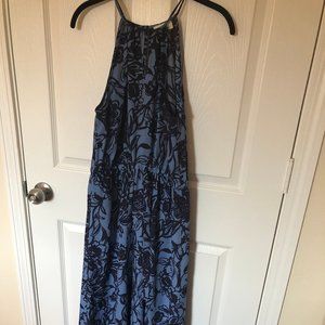 LOFT Blue Floral Maxi Dress